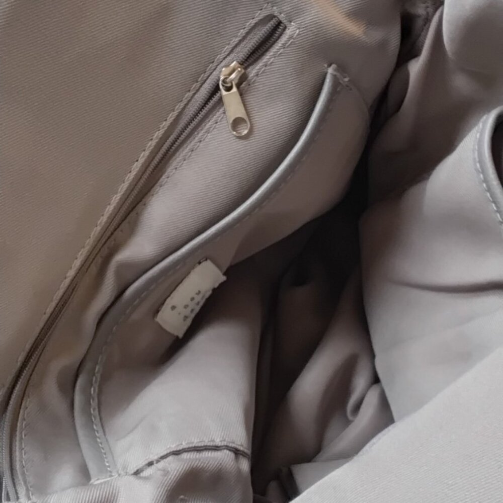Vegan Leather/Faux Gray Pebble texture (a new day) backpack - Picture 2 of 11